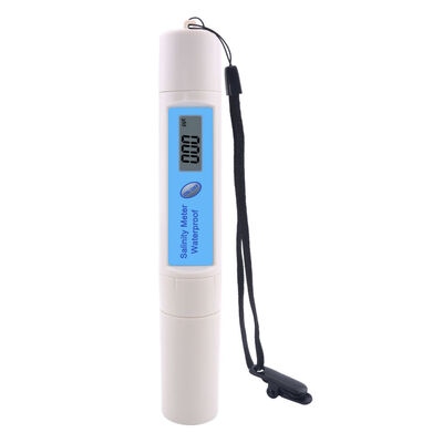 Waterdichte digitale zoutgehaltemeter met meetbereik van 0 tot 199,9ppt en temperatuurscompensatie van 0 tot 50°C