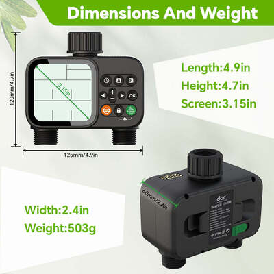 Digitale watertimer voor tuinslang Automatische irrigatietimer met automatische handmatige watermodus