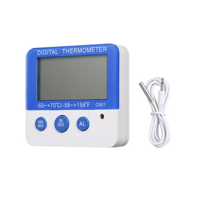 C601 Mini Indoor Outdoor Thermo Hygrometer, High Low Temperature Alarm Thermometer, Koelkast Temperatuur Monitor